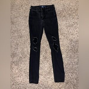 Hollister Black Ripped Skinny Jeans